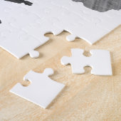 ウィスコンシンのマップ旧灰色の黒板名 ジグソーパズル (側面)