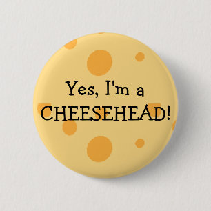 ウィスコンシンのユーモアのCheeseheadボタン 缶バッジ