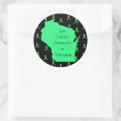 ウィスコンシンのライム病認識度ステッカー ラウンドシール (バッグ)