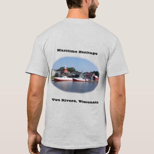 ウィスコンシンのワイシャツライト2本 Tシャツ (裏面)