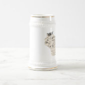 ウィスコンシンのヴィンテージの写真の地図 ビールジョッキ (中央)