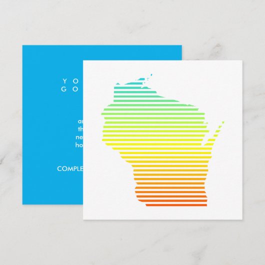 ウィスコンシンの冷え色 招待状 (正面/裏面)