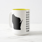 ウィスコンシンの国家および細長いO ツートーンマグカップ (正面左)