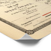 ウィスコンシンの地図 ポスター (角)