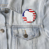 ウィスコンシンの地図 缶バッジ (インサイチュ)