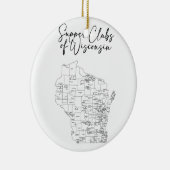 ウィスコンシンの夕食クラブ セラミックオーナメント (右)
