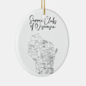 ウィスコンシンの夕食クラブ セラミックオーナメント (右)