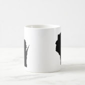 ウィスコンシンの州の輪郭 コーヒーマグカップ (中央)