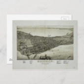 ウィスコンシンの州首都マディソン(1885) ポストカード (正面/裏面)