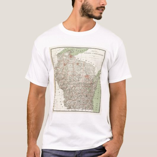 ウィスコンシンの州 Tシャツ (正面)
