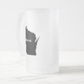 ウィスコンシンの応援 フロストグラスビールジョッキ (正面左)