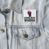 ウィスコンシンの抗議 缶バッジ (インサイチュ)