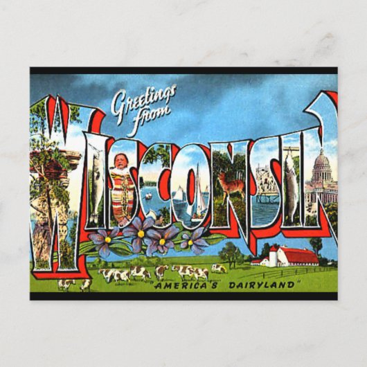 ウィスコンシンの挨拶 ポストカード (正面)