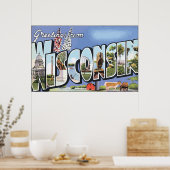 ウィスコンシンの挨拶，ヴィンテージ ポスター (キッチン)