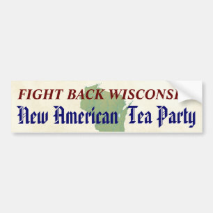 ウィスコンシンの新しいアメリカのお茶会を戦って下さい バンパーステッカー