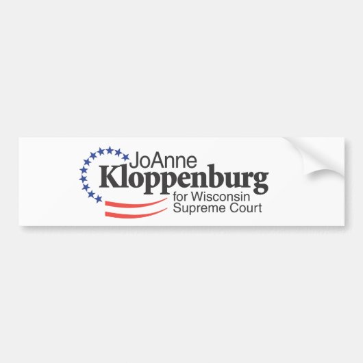 ウィスコンシンの最高裁判所のためのKloppenburg バンパーステッカー (正面)