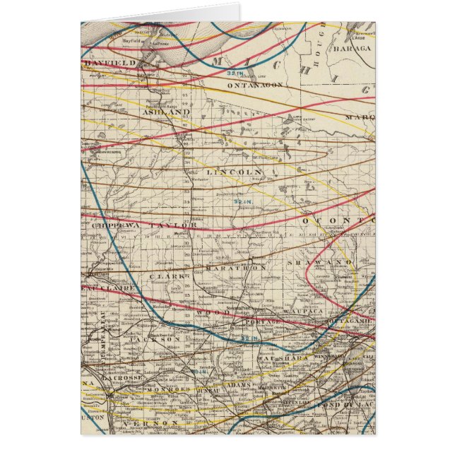 ウィスコンシンの気候学地図 (正面)