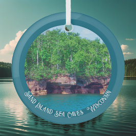 ウィスコンシンの砂島海洞窟 ガラスオーナメント