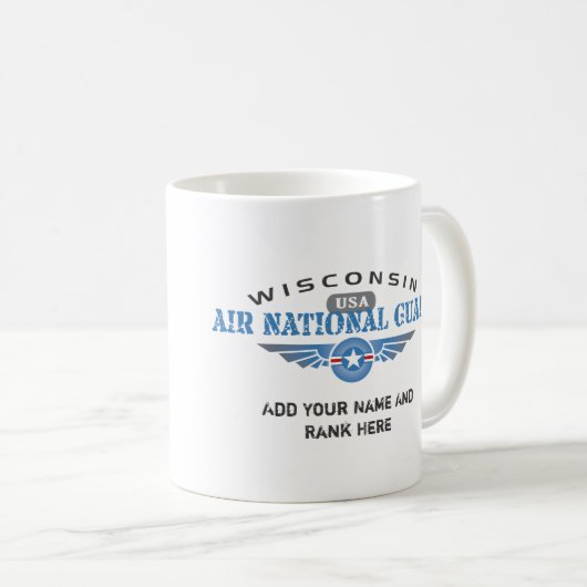 ウィスコンシンの空軍州兵 コーヒーマグカップ (正面右)