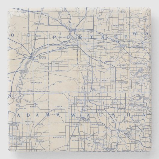 ウィスコンシンの自転車の道路図2 ストーンコースター (正面)