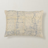 ウィスコンシンの自転車の道路図3 アクセントクッション (裏面)