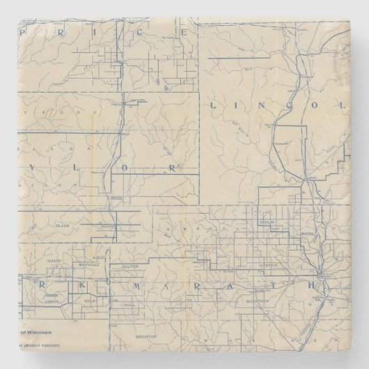 ウィスコンシンの自転車の道路図3 ストーンコースター (正面)