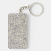 ウィスコンシンの自転車の道路図4 キーホルダー (裏面)