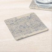 ウィスコンシンの自転車の道路図4 スクエアペーパーコースター (アングル)