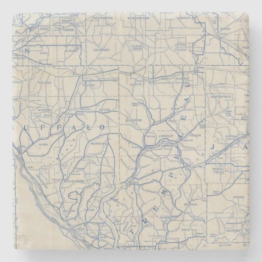 ウィスコンシンの自転車の道路図6 ストーンコースター (正面)