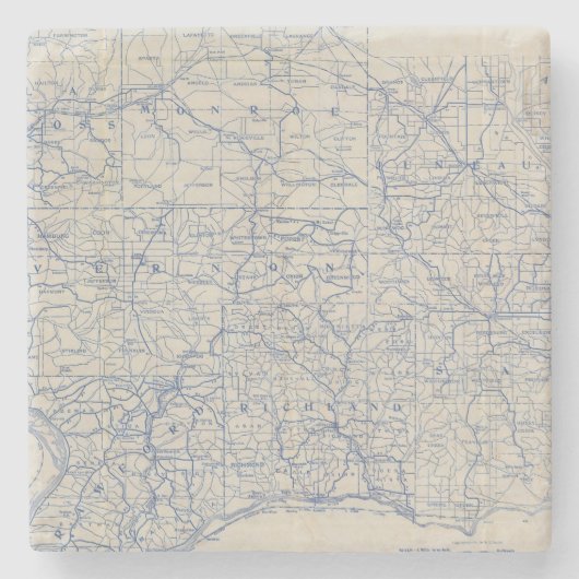 ウィスコンシンの自転車の道路図 ストーンコースター (正面)