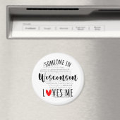 ウィスコンシンの誰かが私の磁石を愛している マグネット (インサイチュ (食洗機))