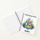 ウィスコンシンの風景鮮やかを探索! ノートブック (内部)