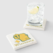 ウィスコンシンの飲み物のコースター ストーンコースター (横)