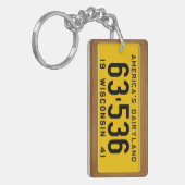 ウィスコンシンの1941年のヴィンテージのナンバープレートKeychain キーホルダー (正面左)