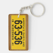 ウィスコンシンの1941年のヴィンテージのナンバープレートKeychain キーホルダー (裏面)
