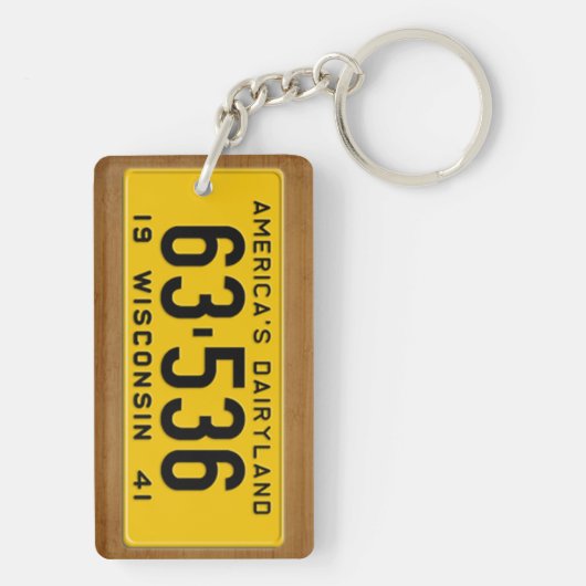 ウィスコンシンの1941年のヴィンテージのナンバープレートKeychain キーホルダー (裏面)