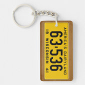 ウィスコンシンの1941年のヴィンテージのナンバープレートKeychain キーホルダー (正面)