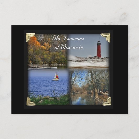 ウィスコンシンの4シーズン ポストカード (正面)