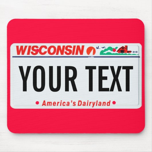 ウィスコンシンのdairylandのナンバープレートのマウスパッド マウスパッド (正面)