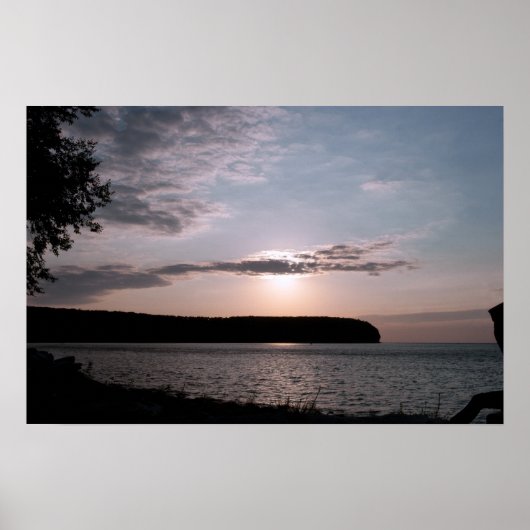 ウィスコンシンのDoor County Sunset ポスター (正面)