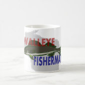 ウィスコンシンのWalleyeの漁師のマグ コーヒーマグカップ (中央)