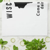 ウィスコンシンは臭いを私達の酪農場の空気来ます キッチンタオル (折り畳み)