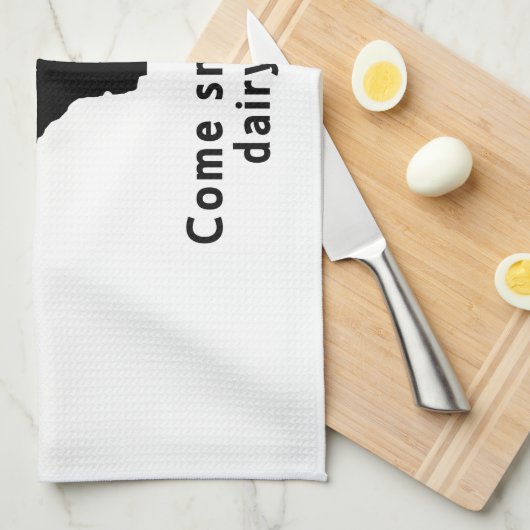 ウィスコンシンは臭いを私達の酪農場の空気来ます キッチンタオル (四つ折り)