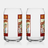 ウィスコンシンは1848年以来あなたの州を飲み干す ガラス缶 (左)