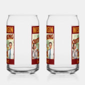 ウィスコンシンは1848年以来あなたの州を飲み干す ガラス缶 (右)