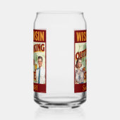 ウィスコンシンは1848年以来あなたの州を飲み干す ガラス缶 (右)