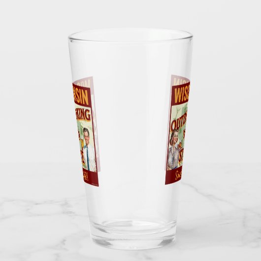 ウィスコンシンは1848年以来あなたの州を飲み干す タンブラーグラス (右)