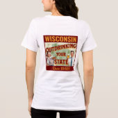 ウィスコンシンは1848年以来あなたの州を飲み干す トライブレンドTシャツ (裏面)