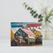 ウィスコンシンへようこそ、ポストクロッシング用はがき ポストカード (スタンド正面)