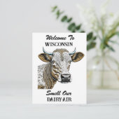 ウィスコンシンへようこそ、乳製品の空気の匂い ポストカード (スタンド正面)